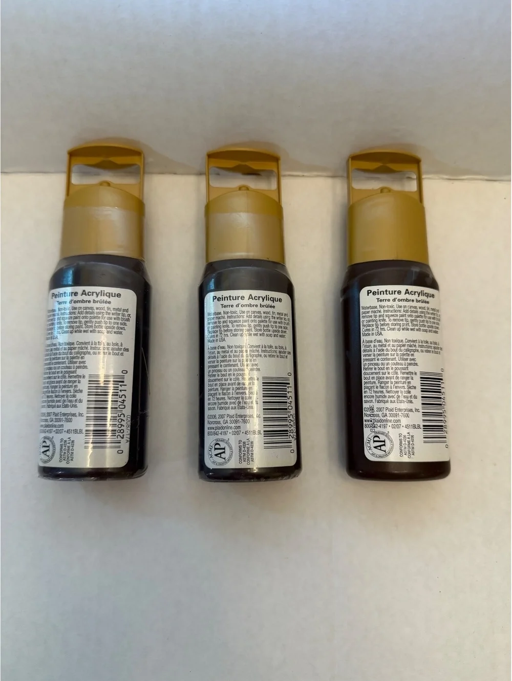 Vintage 2000s FolkArt Visual Texture Burnt Umber – New Old Stock